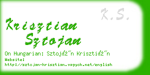 krisztian sztojan business card